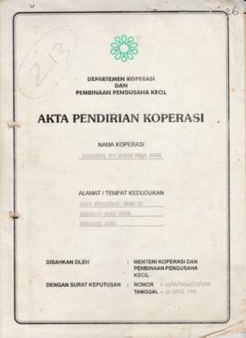 SK. Akta Koperasi No. 12/BH/KWK.5/IV/1998 Tanggal 13 April 1998 PRIMKOPPOL DIT LANTAS POLDA JAMBI